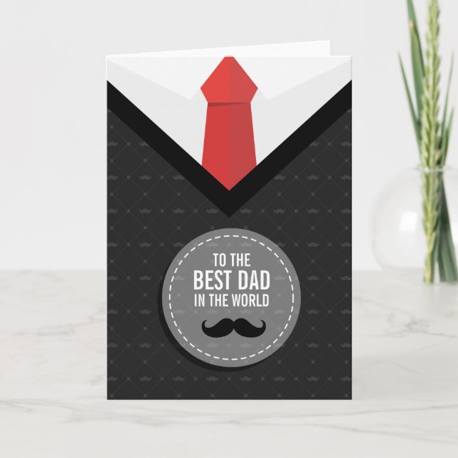 Best Dad In The World Father's Day Birthday Card (Front)