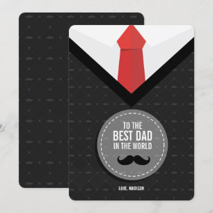 Best Dad In The World Father's Day Birthday Card