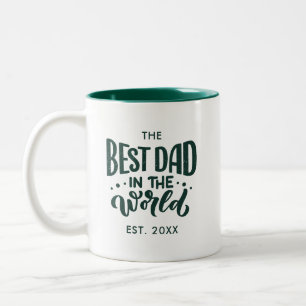 Best Dad in the World Fathers Day Custom Two-Tone Coffee Mug
