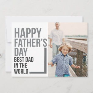 Best Dad in the World Father's Day   Photo Card