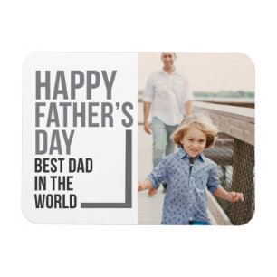 Best Dad in the World Father's Day   Photo Magnet