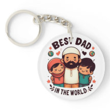 Best Dad in the World - Loving Muslim Dad Keychain