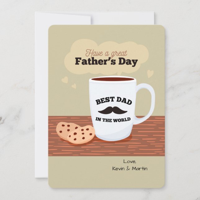 Best Dad in the World Photo Card (Front)