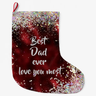 Best Dad Large Christmas Stocking