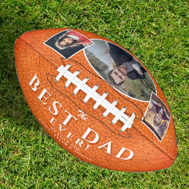 Best Dad Leather Print Father`s Day 3 Photos American Football (Creator Uploaded)