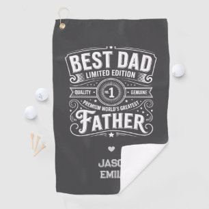 Best Dad Limited Edition Throw Pillow Golf Towel