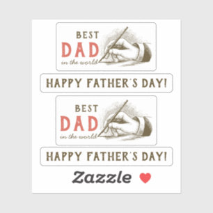 Best Dad Male hand holding a fountain pen Vintage