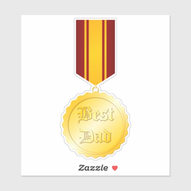 Best Dad Medal Brooch Father’s Day (Sheet)