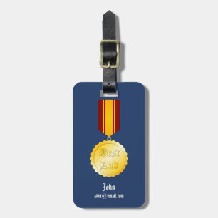 Best Dad Medal Brooch Father’s Day Luggage Tag