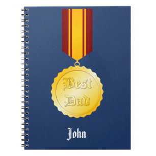 Best Dad Medal Brooch Father’s Day Notebook
