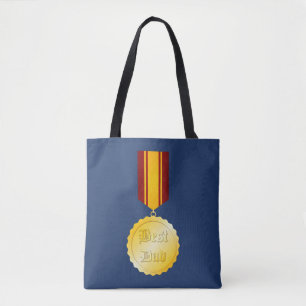 Best Dad Medal Brooch Father’s Day Tote Bag