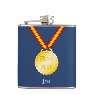 Best Dad Medal Father’s Day Hip Flask