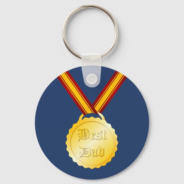 Best Dad Medal Father’s Day Key Ring (Front)