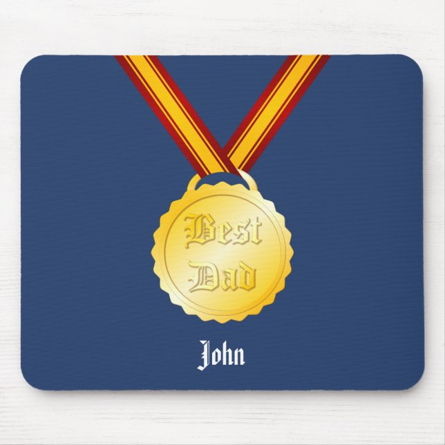 Best Dad Medal Father’s Day Mouse Mat (Front)