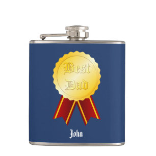 Best Dad Medal Ribbon Father’s Day Hip Flask