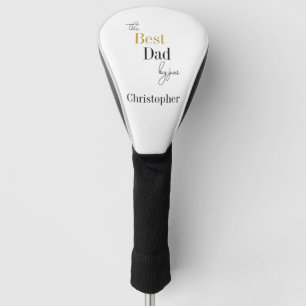 Best Dad Minimal Typography Golf Head Cover