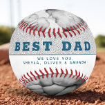 Best Dad Modern Blue Father`s Day 3 Photo Collage Baseball<br><div class="desc">Best Dad Modern Blue Father`s Day 3 Photo Collage Baseball. Modern design in blue and white colours. Personalise with your favourite 3 photos and add your names or write a any message you want. Make a unique and sweet keepsake gift for dad or new dad for Father`s Day or birthday....</div>