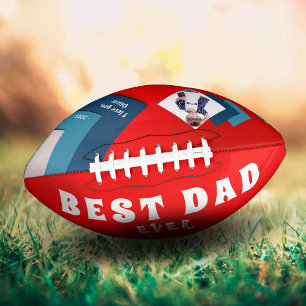 Best Dad Modern Geometrical Photo Father`s Day American Football