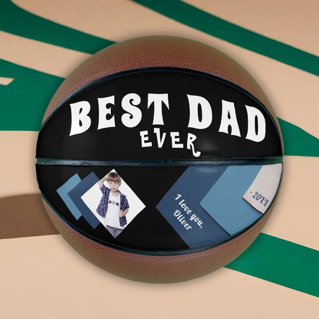 Best Dad Modern Geometrical Photo Father`s Day  Ba Basketball (Creator Uploaded)