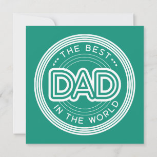 Best Dad Modern Green Father's Day Card