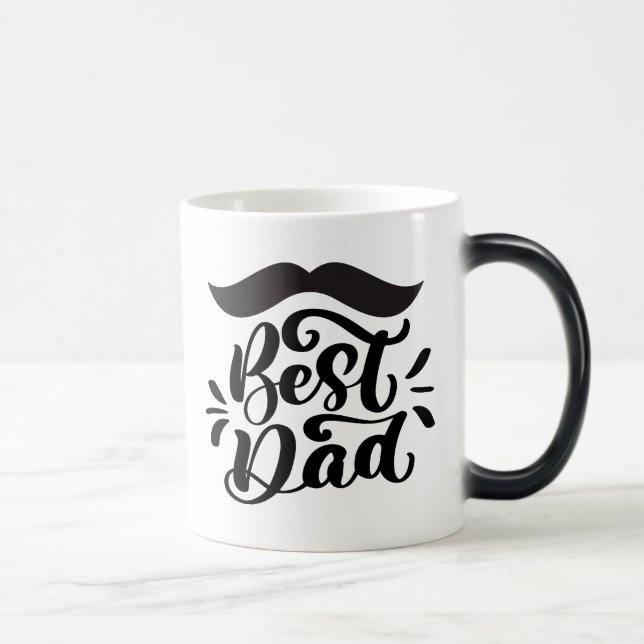 Best Dad, moustache Magic Mug (Right)