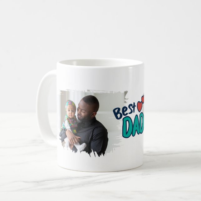 Best Dad Mug Fathers Day Gift With Photo (Front Left)