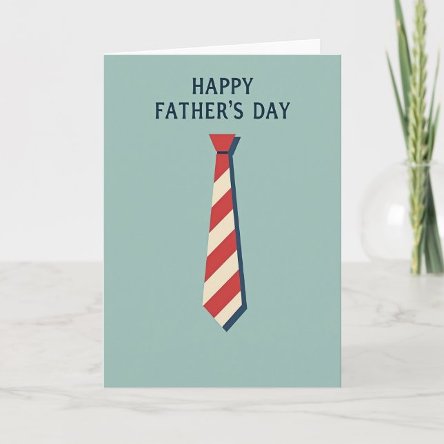 Best Dad Necktie Image Card (Front)
