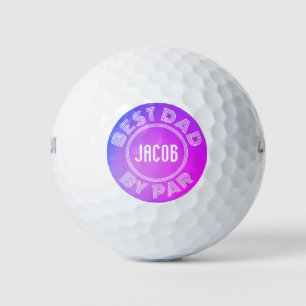BEST DAD OF PAR Gradient Simple design Golf Balls