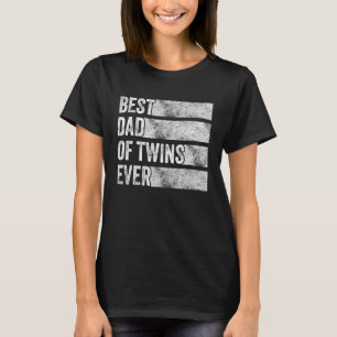 Best Dad Of Twins Pregnancy Announcement Funny Vin T-Shirt