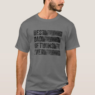Best Dad Of Twins Pregnancy Announcement Funny Vin T-Shirt
