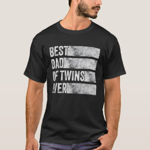 Best Dad Of Twins Pregnancy Announcement Funny Vin T-Shirt