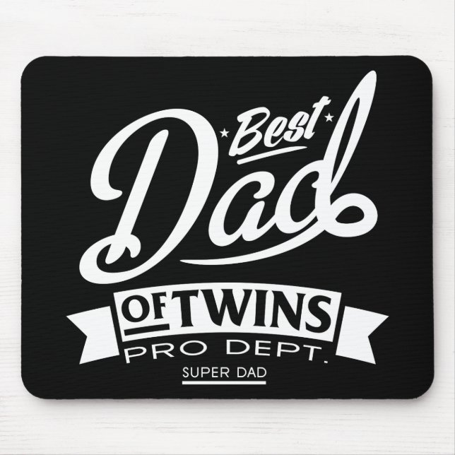 Best Dad Of Twins Pro Dept. Super Dad Mouse Mat (Front)