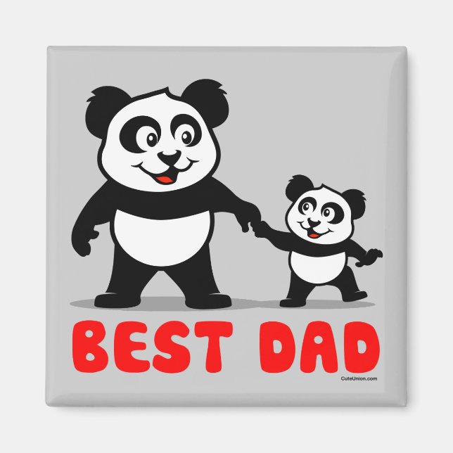 Best Dad Panda Magnet (Front)