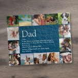 Best Dad Papa Father Definition 14 Photo Blue Jigsaw Puzzle<br><div class="desc">14 photo collage jigsaw for you to personalise for your special papa, dad, daddy or father to create a unique gift for Father's day, birthdays, Christmas or any day you want to show how much he means to you. A perfect way to show him how amazing he is every day....</div>