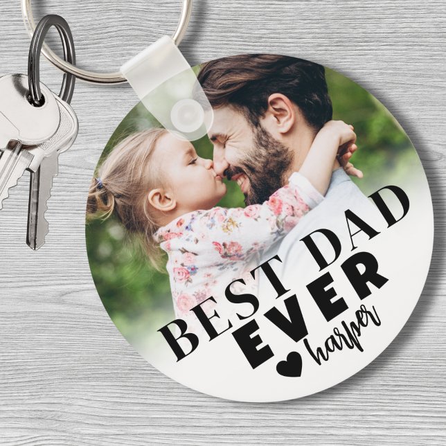 Best Dad Personalised Photo Key Ring (Best Dad Personalized Photo keychain)