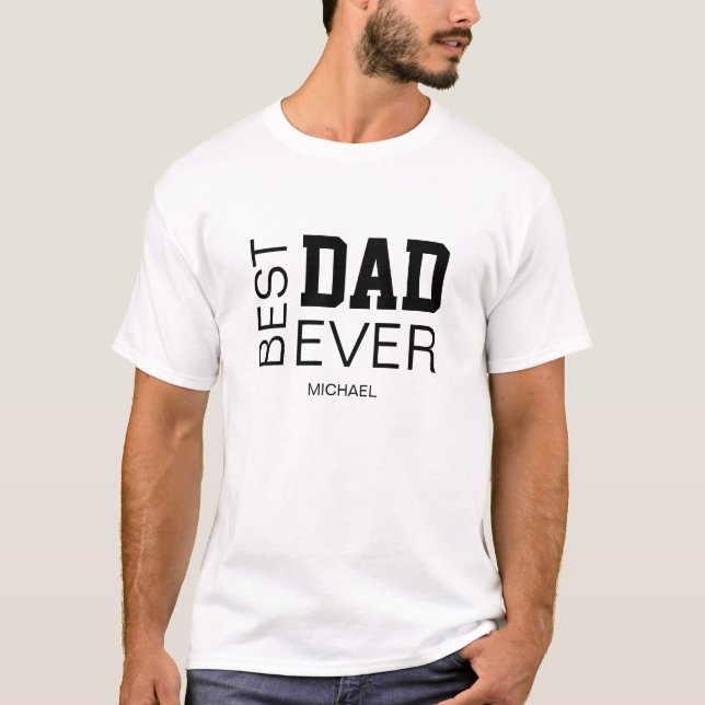 Best Dad Personalised T-Shirt (Front)