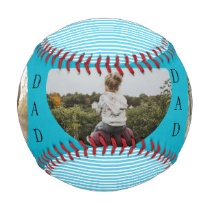 Best Dad Personalized 3 Photo Baseball