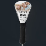 Best Dad Personalized Photo Father Golf Head Cover<br><div class="desc">This personalized golf head cover features a clean and elegant design with a soft white gradient background and classic black fonts for a timeless, polished look. The phrase “Best Dad By Par” is displayed at the top in a classic serif font, giving it a heartfelt touch that stands out beautifully....</div>
