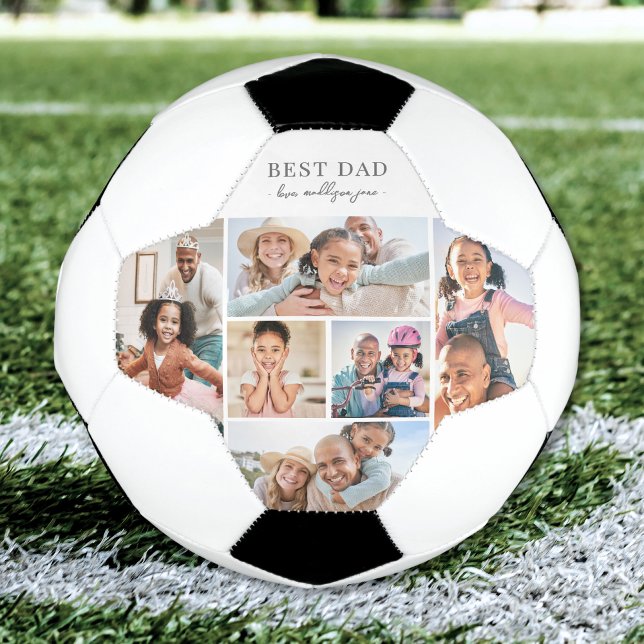Best Dad Photo Collage Father Football (Best Dad Photo Collage Father Soccer Ball )