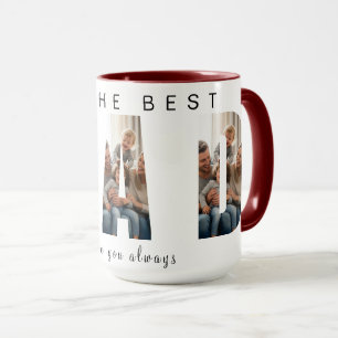 Best Dad Photo Collage Heartwarming Family Design Mug