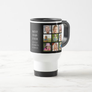 Best Dad Photo Collage Travel Mug