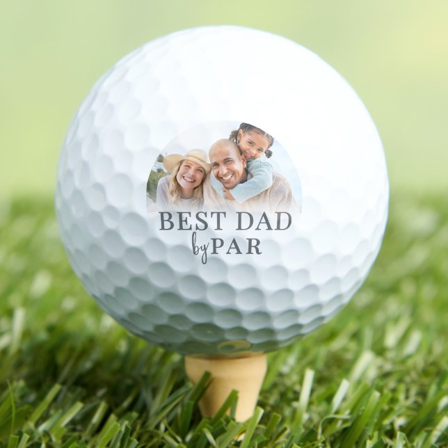 Best Dad Photo Father Golf Balls (Best Dad By Par Photo Father Golf Balls)