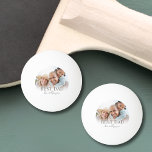 Best Dad Photo Father Ping Pong Ball<br><div class="desc">These personalised ping pong balls make a fun and thoughtful gift, featuring a custom circular design printed on both sides. Each side includes the phrase "Best Dad" in a classic grey serif font, with space below for a short message or names in a soft handwritten script. The layout wraps neatly...</div>
