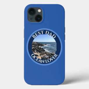 Best Dad Photo of Atlantic Ocean Blue Sea iPhone 13 Case