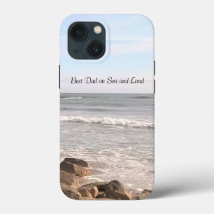 Best Dad Photo of the Wavy Atlantic Ocean Blue Sky iPhone 13 Mini Case