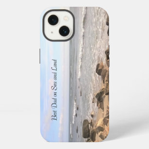 Best Dad Photo of the Wavy Atlantic Ocean Blue Sky iPhone 13 Case