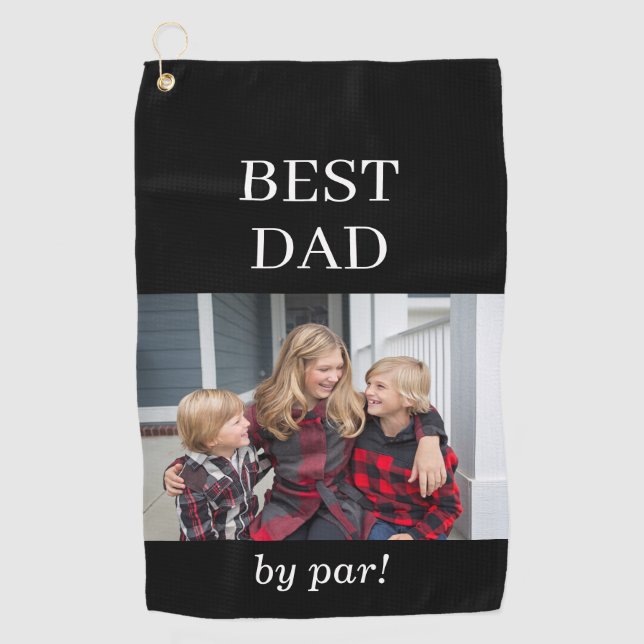 Best Dad Photo Pro Mother's Day Golf Towel (Front)