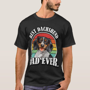 Best Dad Piebald Dachshund Lover T-Shirt