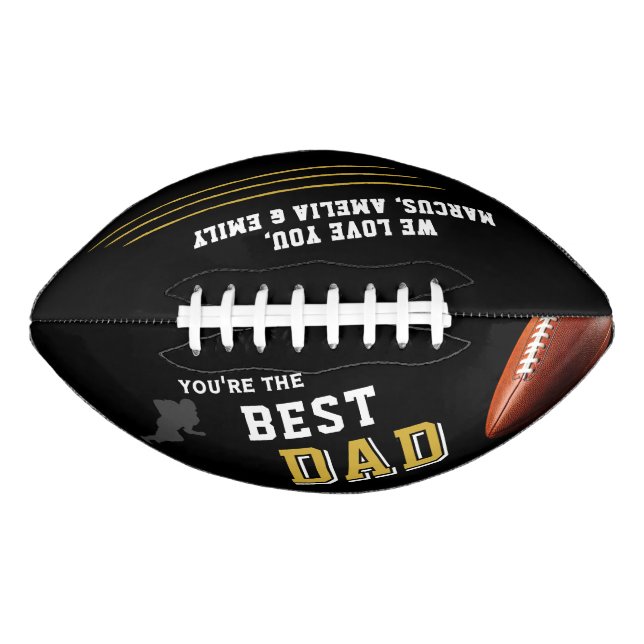 Best Dad Player Silhouette Father Keepsake American Football (Front)