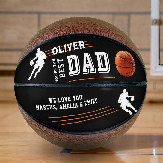 Best Dad Player Silhouette Father Keepsake Basketball (Creator Uploaded)